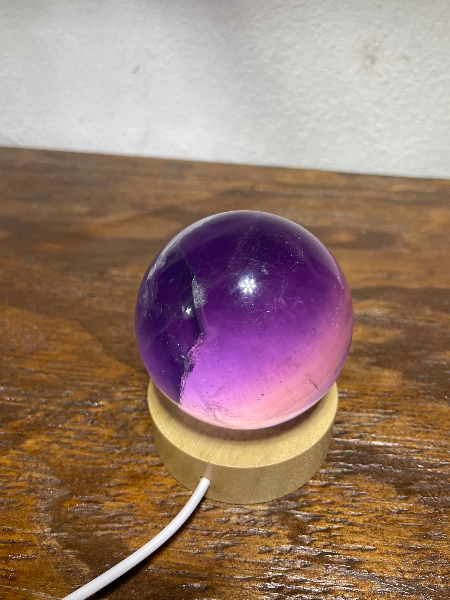 Indigo and Pink Fluorite Sphere