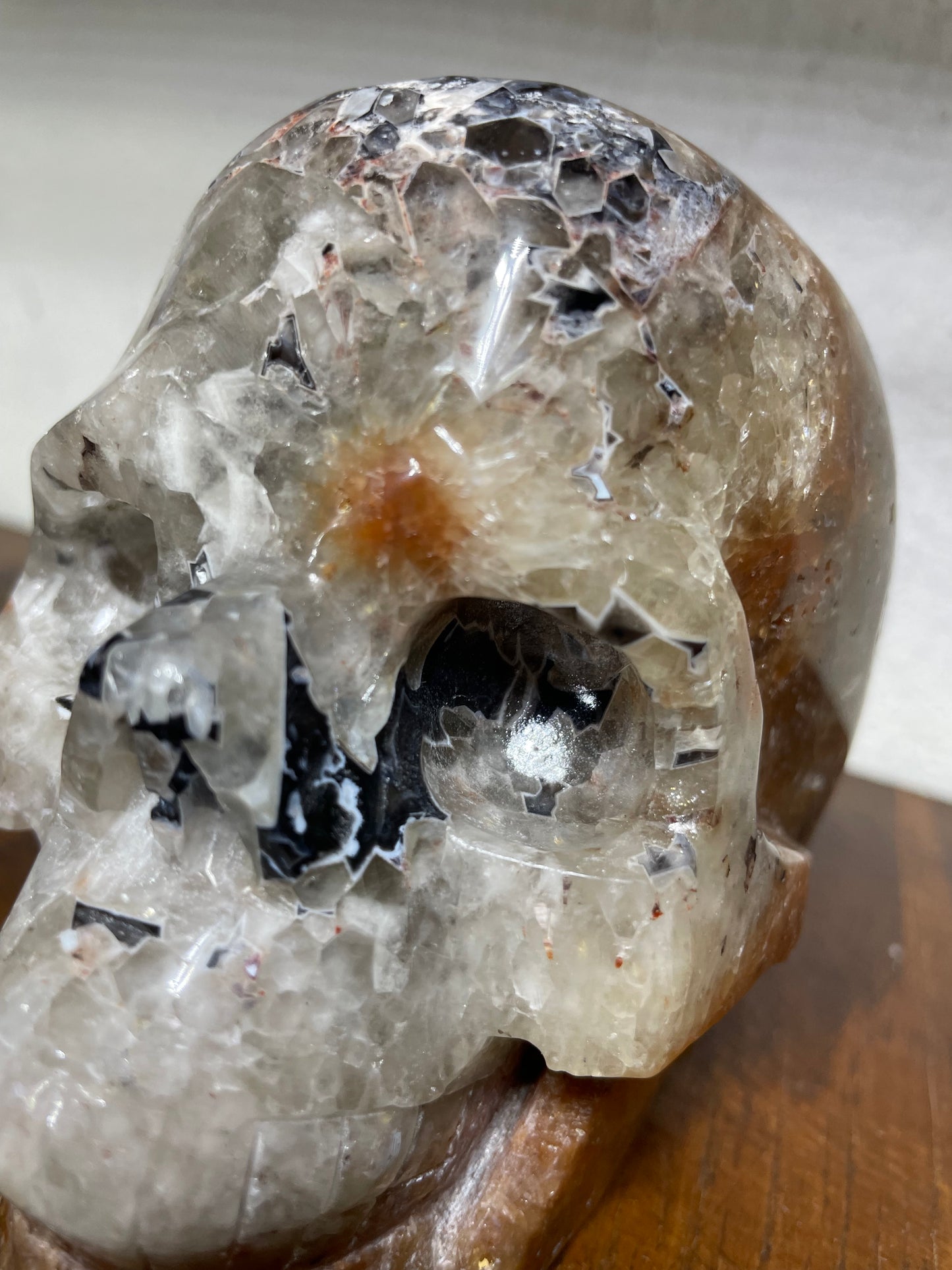 XL Mosaic Chalcedony Skull