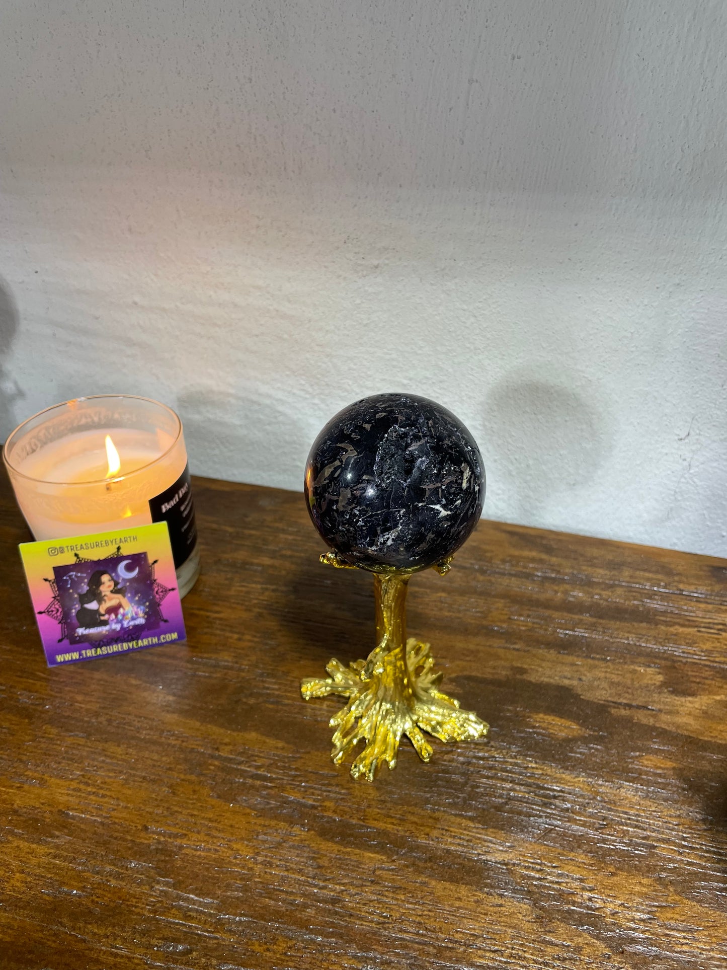 Black Rose Fluorite Sphere