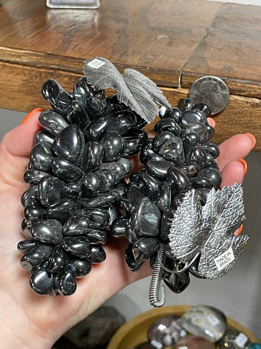 Hematite Grapes - Set of 2