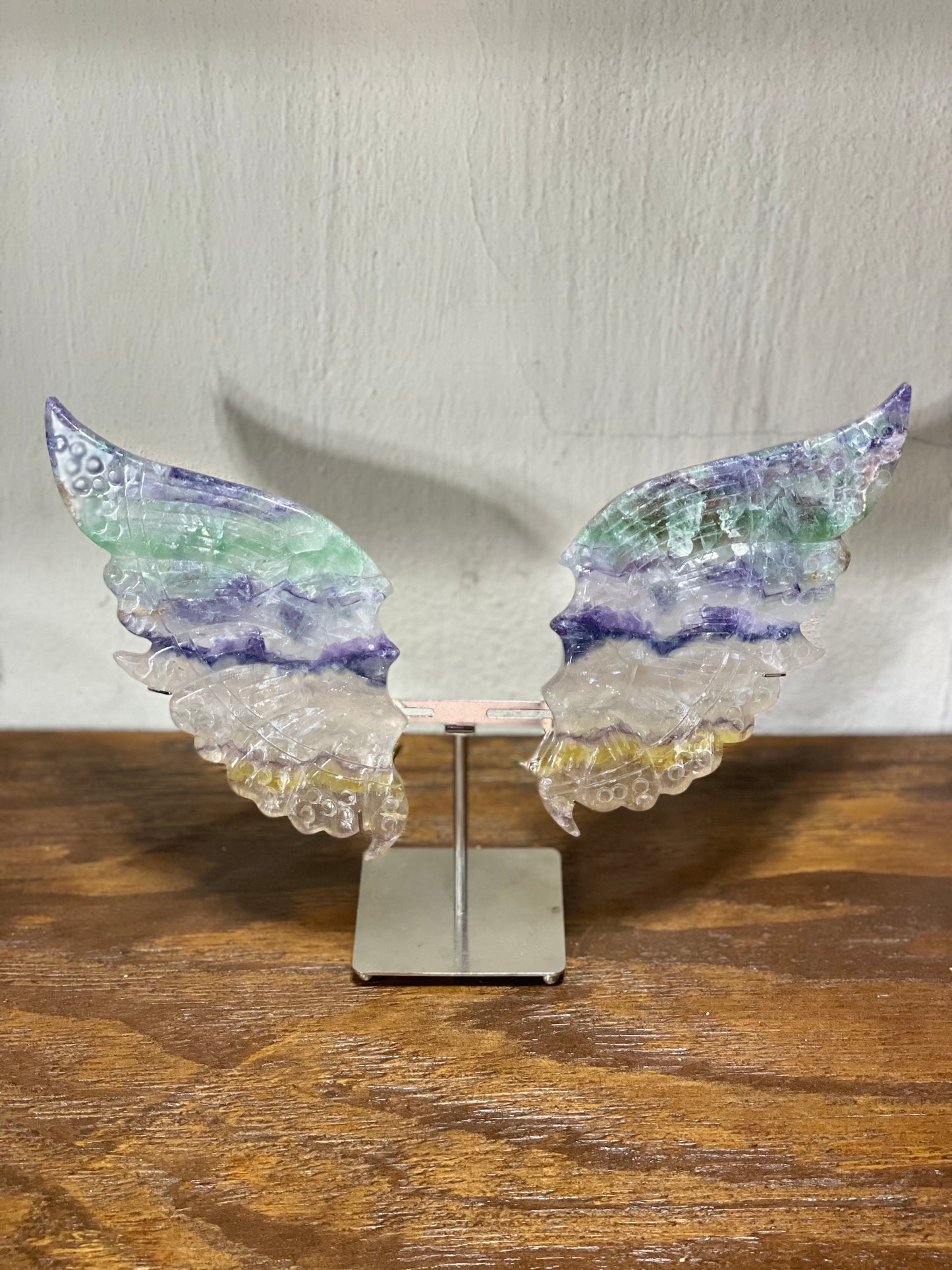 Rainbow Fluorite Butterfly on stand