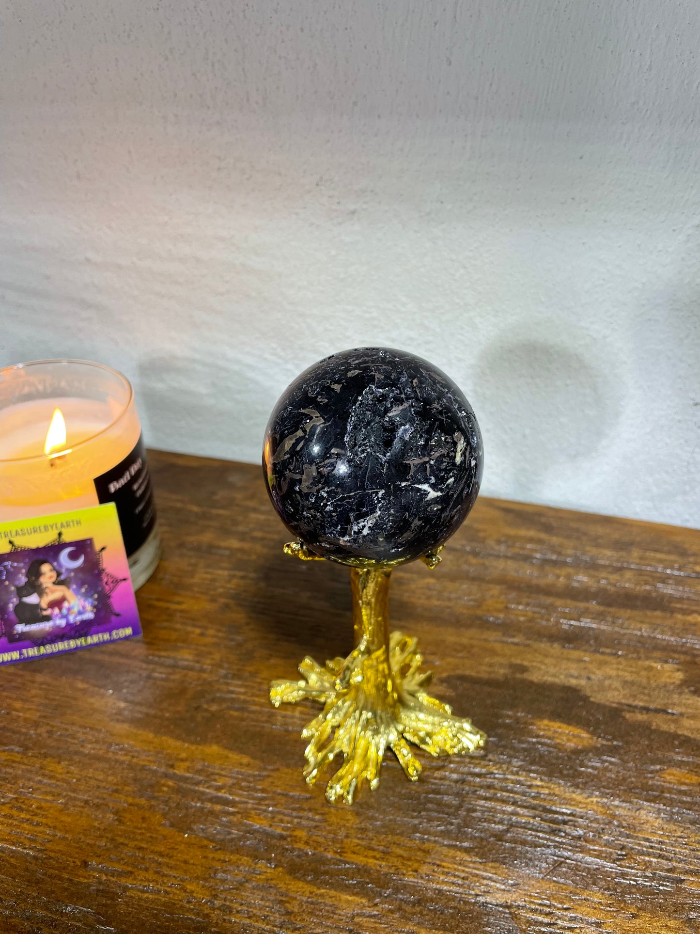 Black Rose Fluorite Sphere