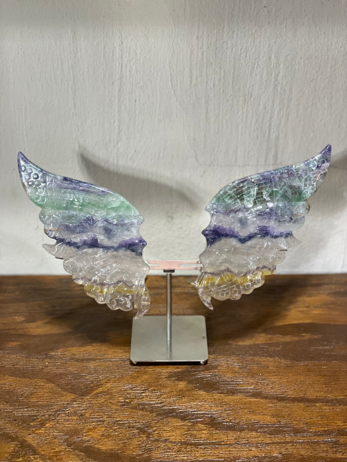 Rainbow Fluorite Butterfly on stand