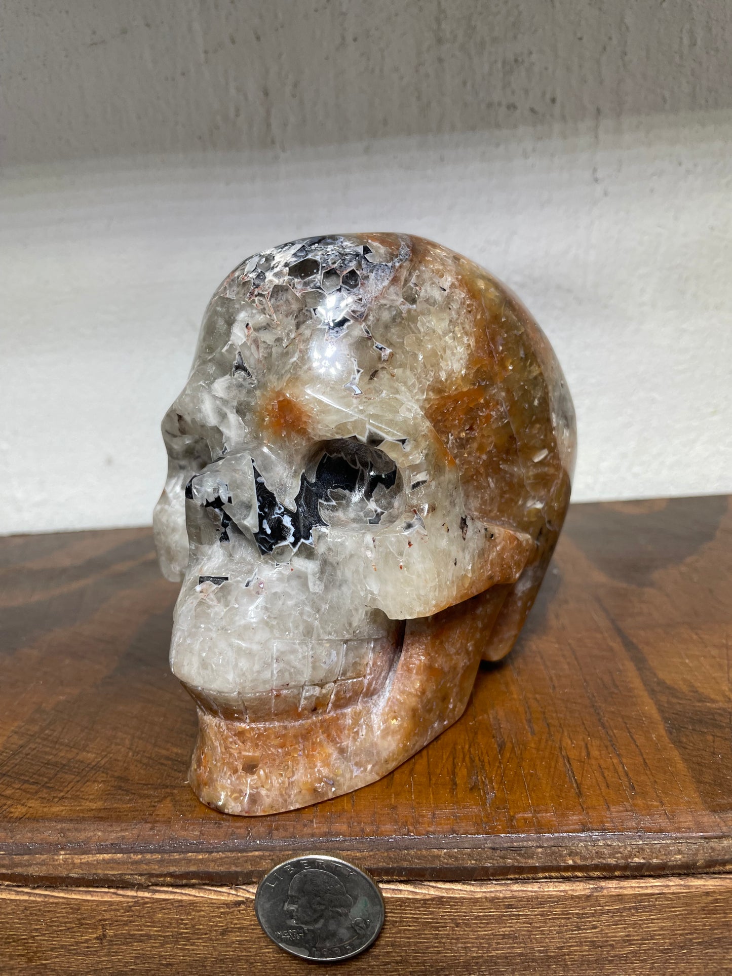 XL Mosaic Chalcedony Skull